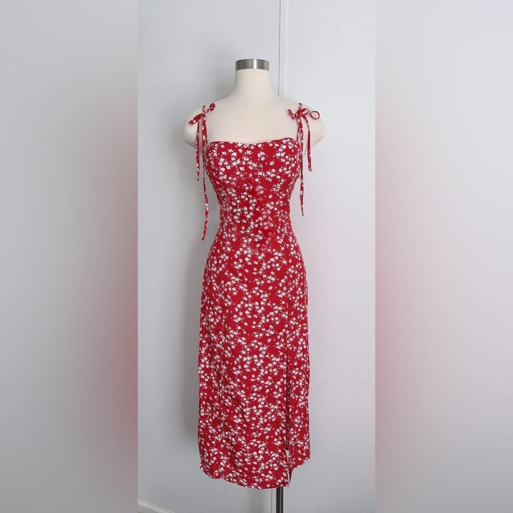 Red Floral Dress